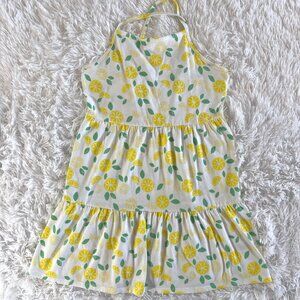 Cat & Jack Lemon Print Summer Dress Size L 10/12